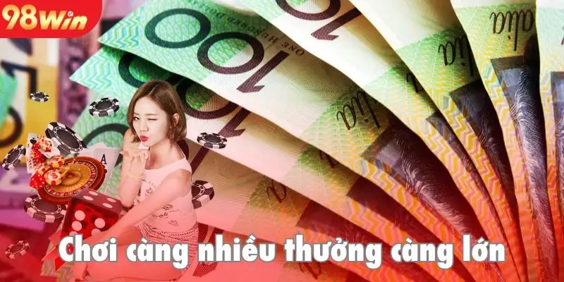 Chơi càng nhiều nhận thưởng càng lớn tại hệ thống uy tín